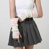 Plüsch-Stern-Armstulpen für Damen Herbst und Winter College-Stil Dui Dui Freiliegende Finger-Ärmel Gestrickte Warme Fake-Ärmel