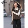 MJ STYLE Retro Faux Lamb Wool Collar Vest