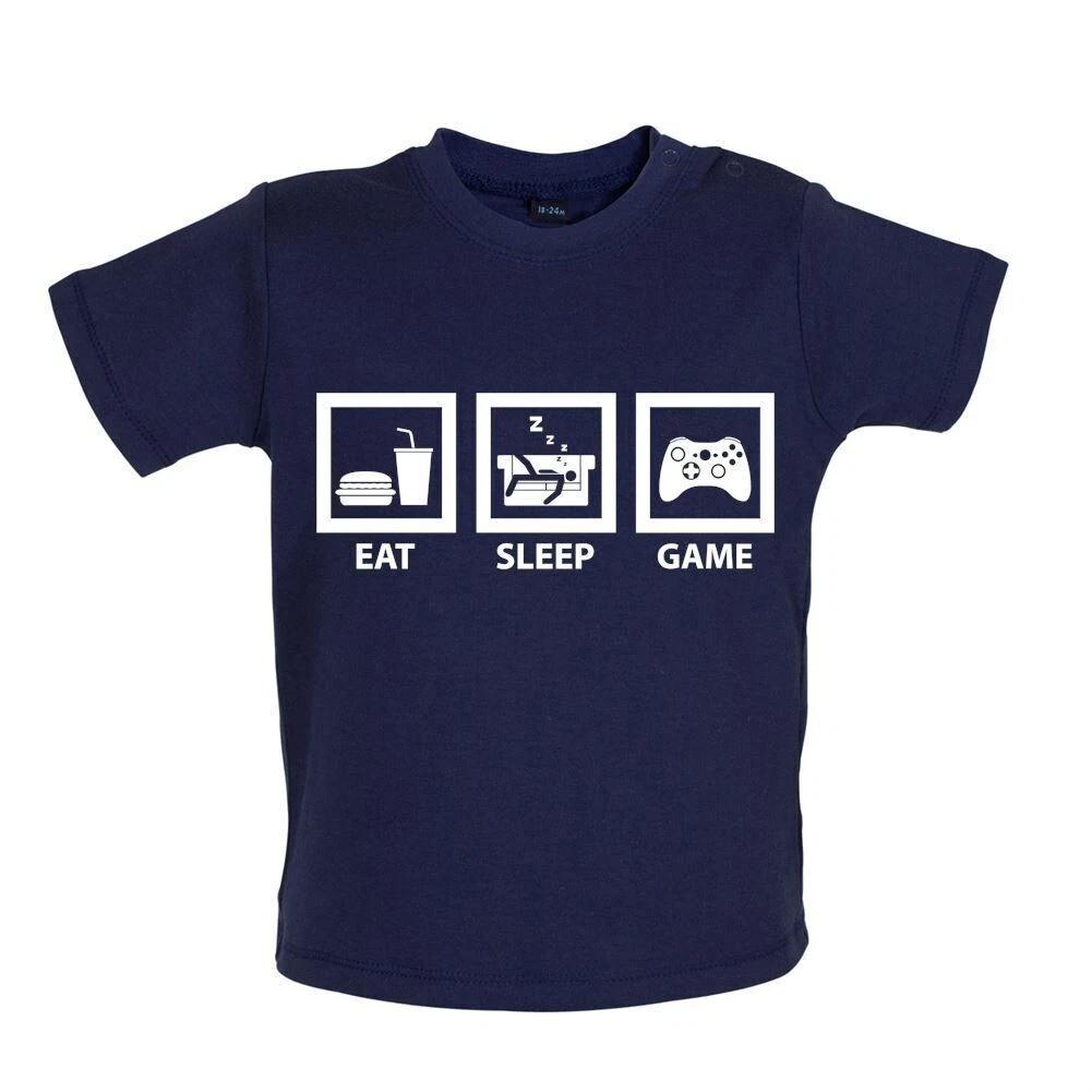 

Eat Sleep Game - Baby Kids Boys Girls Unisex T-Shirt / Romper - Player Game Console PC Love Computer 100