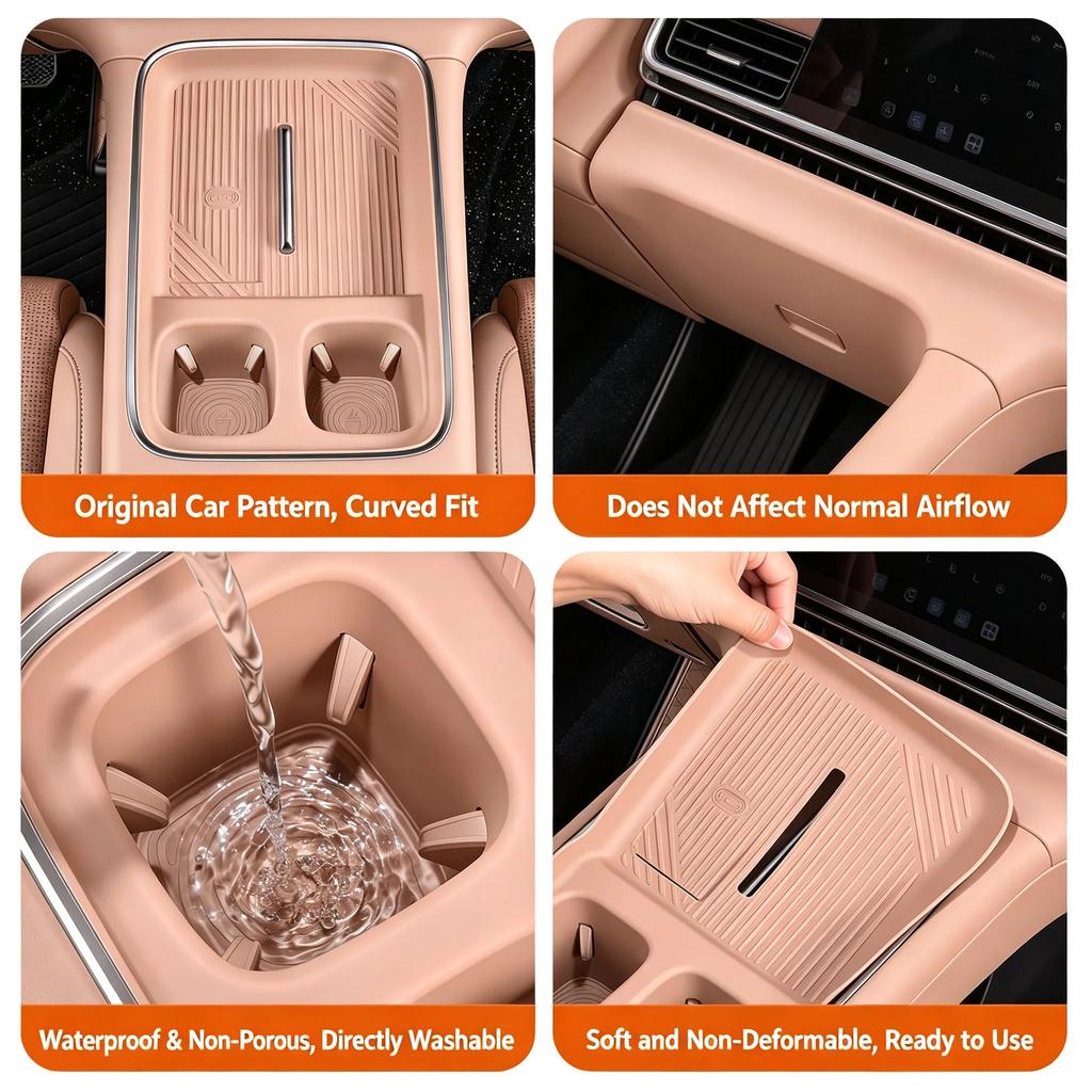 FOR 2027 LEAPMOTOR C10/C16 Middle Control Wireless Charging Cup Mat Silicone Anti-Slip Modification Accessories