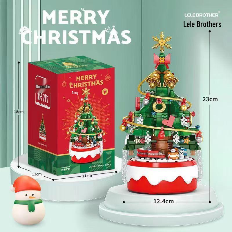 LEGO-Compatible Christmas Building Blocks: Santa Claus, Snowman, and Christmas Tree Figurines for Kids