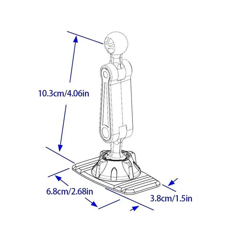 Car Dashboard 360 Degree Rotation Phone Holder with 17mm Ball Head Base Car Mount Cellphone Bracket Base Accessories