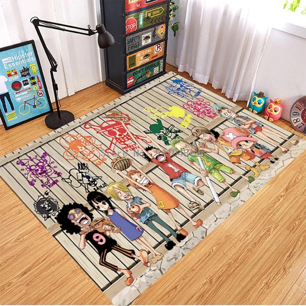 2026 Anime One Piece Japan Cartoon Teppich Teppich Für Wohnzimmer Schlafzimmer Sofa Fußmatte Dekoration Kinder Spielen Rutschfester Boden