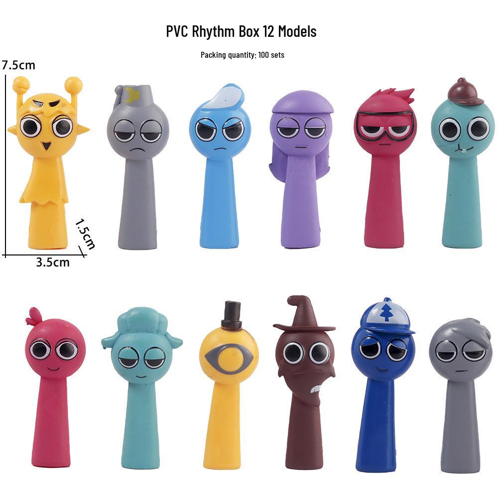 SprunkiPlush Rhythm Box Figurine: Cute Cross-Border Ornament Doll
