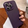 Luxury Leather Texture Silicone Case for Apple iPhone 16 15 14 Plus 13 12 Pro Max Glass Camera Lens Protection Shockproof Cover