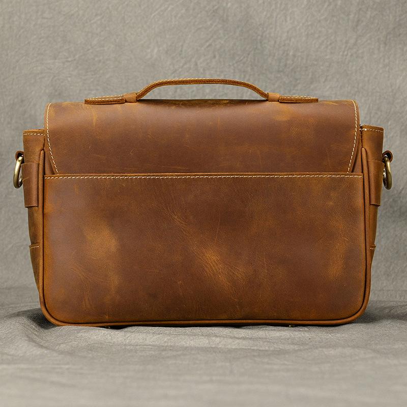 Vintage genuine leather camera bag and mini mirrorless camera bag premium leather shoulder and crossbody bag