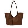 Woven bag women's large-capacity 2025 new autumn and winter retro shoulder bag high-quality texture commuter tote bag