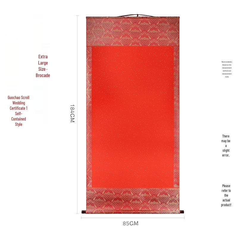 Luxurious Chinese Style Wedding Invitation Scroll - Our Family Has Joy Collection