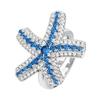 Three Piece Set Of Cross-border Jewelry From Europe America Starfish Necklace Earrings Ring Pentagram New Exaggerated Personality Women