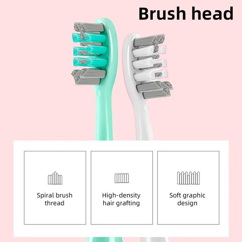 Elektrische Schallzahnbürste, wiederaufladbar über USB, IPX7, wasserdicht, elektronisch, aufhellend, Ersatzköpfe für Zahnbürsten für Erwachsene