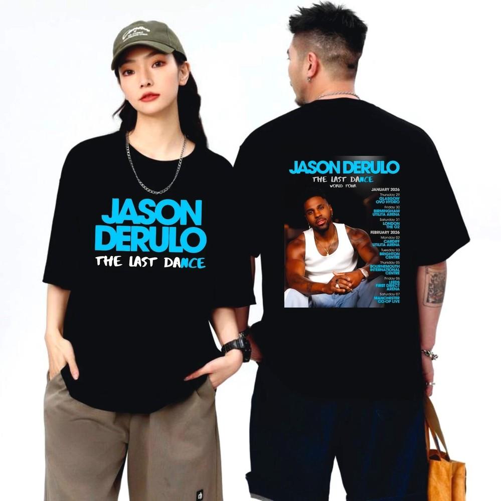 

Jason Derulo World Tour 2026 TShirt The Last Dance Music Lover Tee Top Unisex T-Shirt S