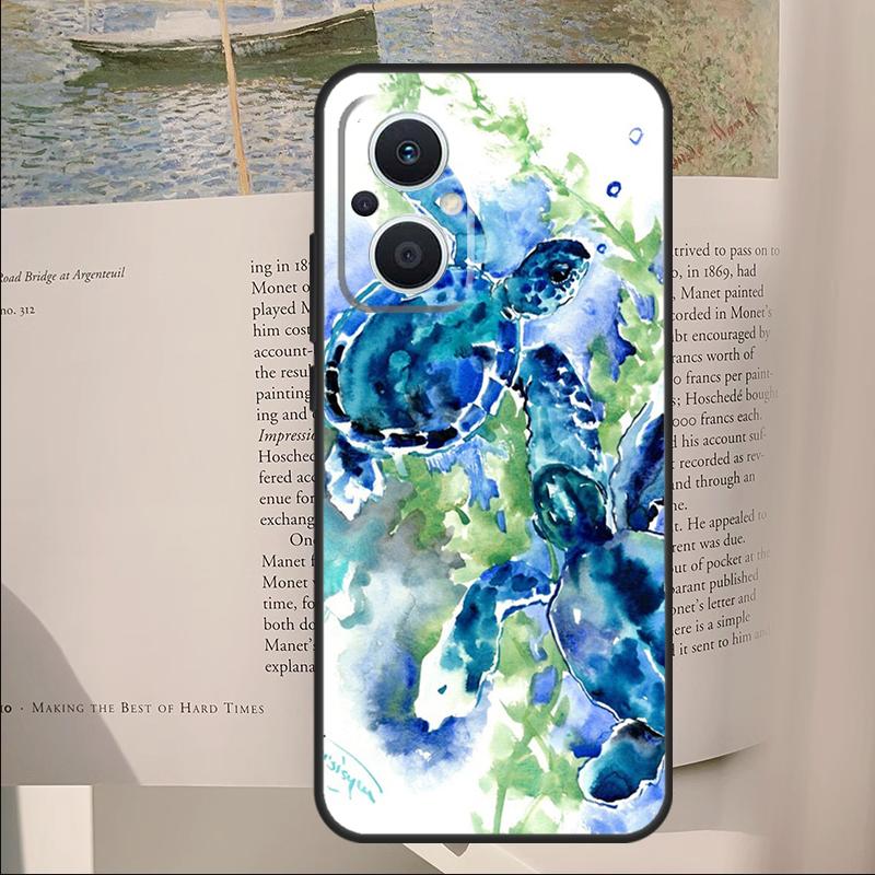 Sea Turtle Turquoise Oceanlife Cover For OPPO Reno 14F 11F 12F 13F 10 11 12 13 14 Pro 7 8 Lite OPPO Find X6 X8 X9 Pro Case