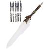 Feather Pen Craft Retro Carved Stainless Steel Dip Pencil for Signature Gift Table DecorationWhite