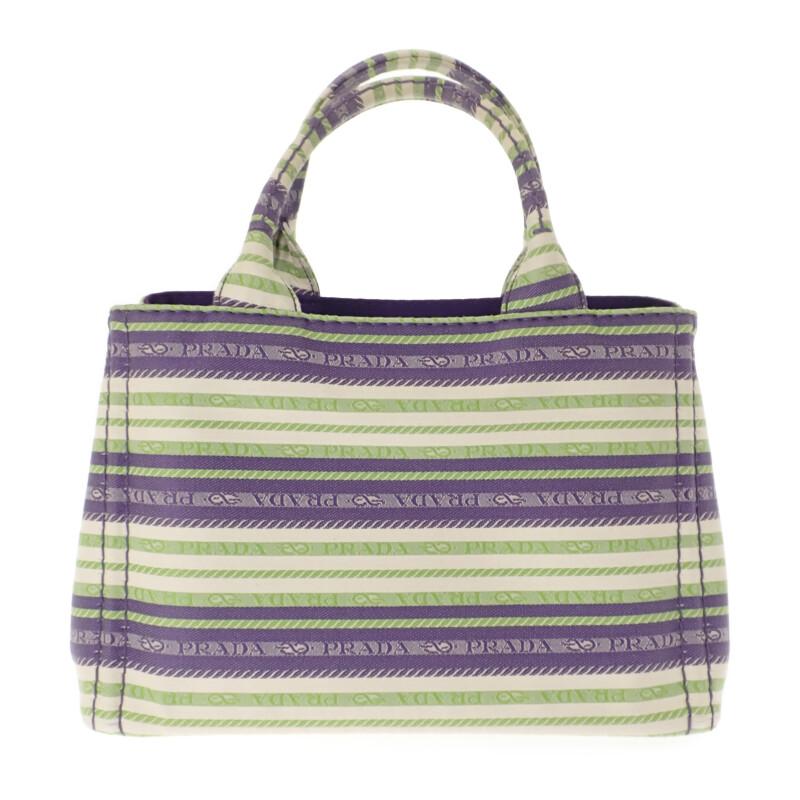 PRADA  1BG439 2WAY bag purple/green canvas Women