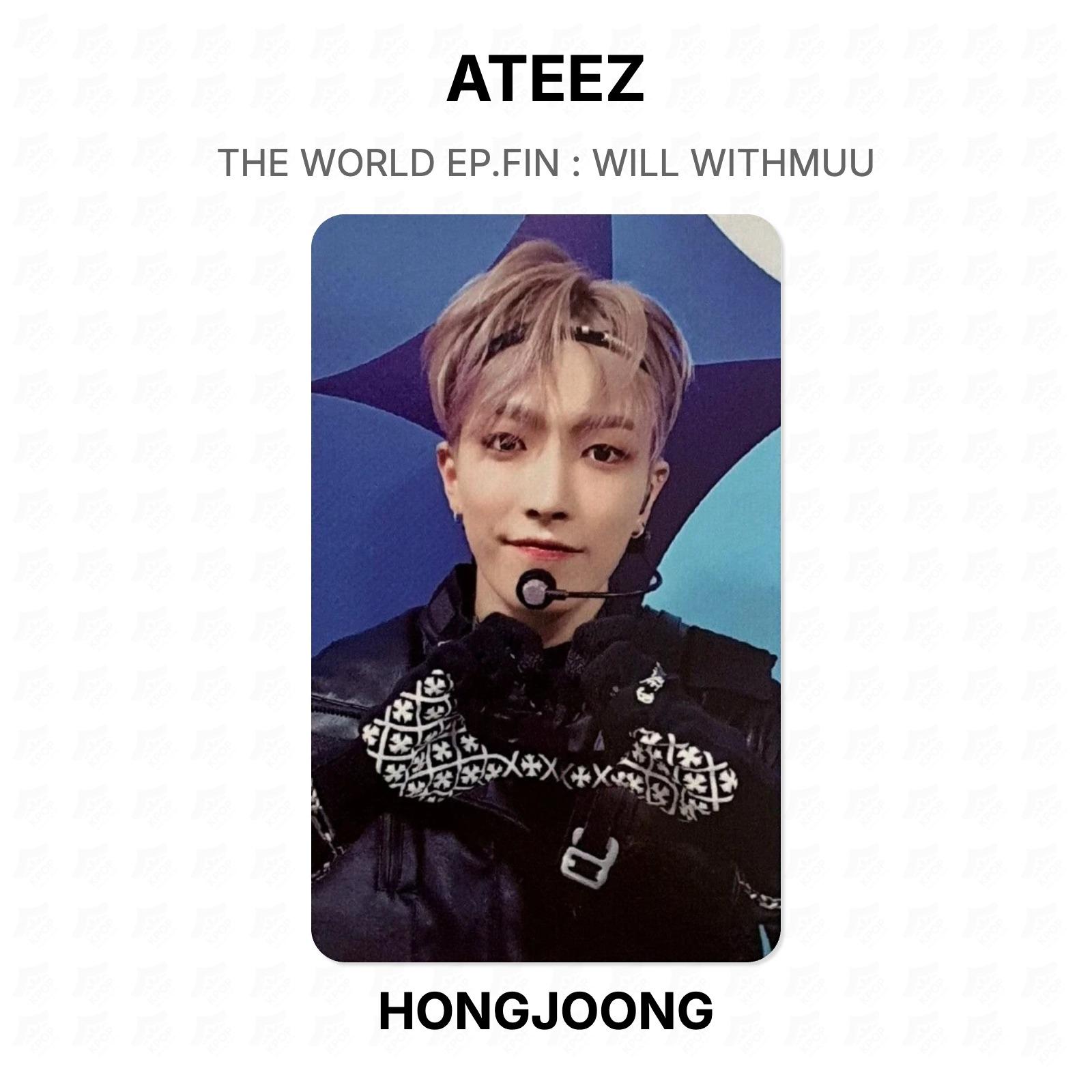 ATEEZ THE WORLD EP.FIN : WILL WITHMUU Official Photocard HONGJOONG 02