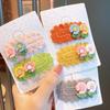 5Pcs Kids Hairpin Knitted Flower Decor Side Bang Hair Clips Gentle Non-Pulling BB Clips Birthday Party Hair Accessories