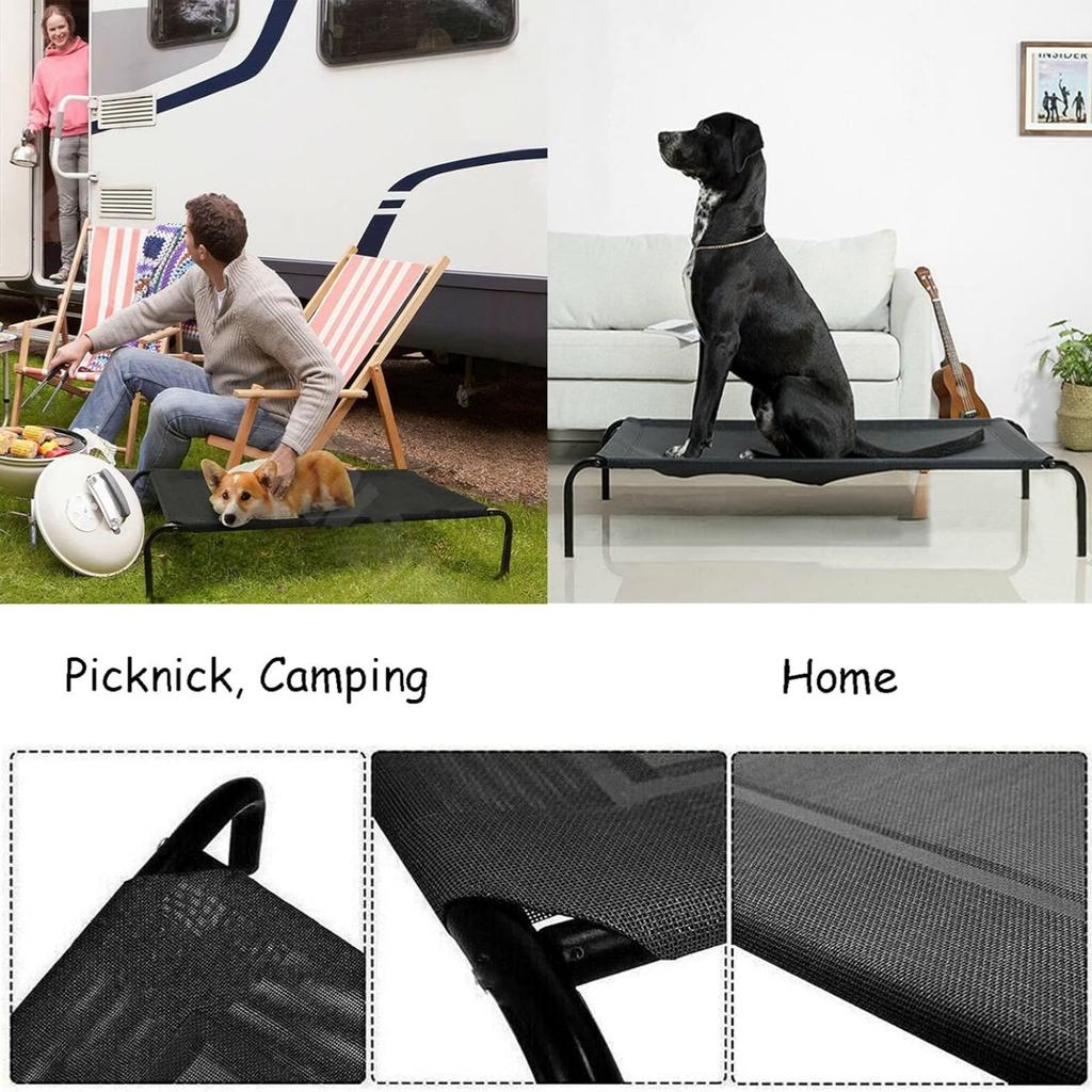 For  Elevated Dog  Sofa Bed 3 Sizes Available Outdoor Pet Bed Dog & Cat Camping Bed Black