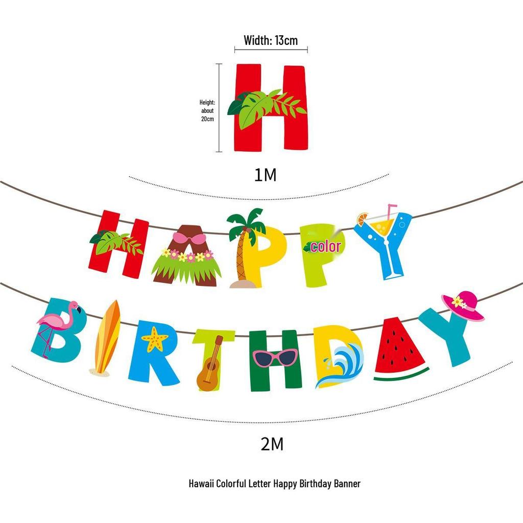 Birthday & Holiday Fishtail Bunting Banner for Parties