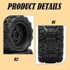 4 Pieces 1/18 RC Car Tires, 2.8 Inch Diameter, with 5 Star, Easy to Install Accessories,