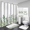 Yipanduo Botanical Punch-Free Shower Curtain