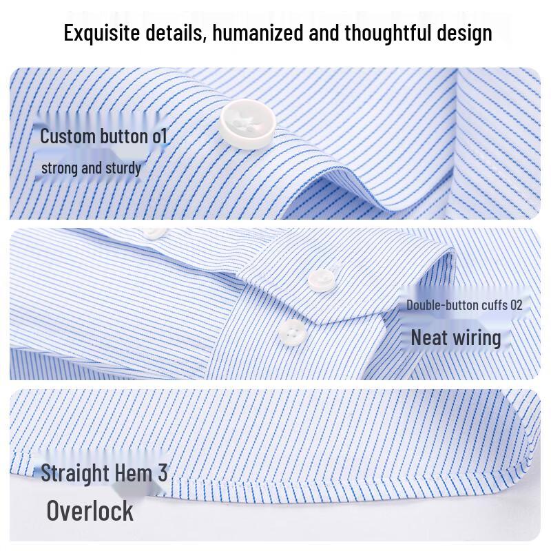 FIRS DP Wrinkle-Free Long Sleeve Cotton Shirt with Pocket