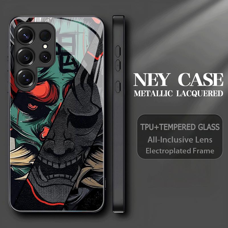 Creative Illustrations Style Ghosts on Tempered Glass Phone Cases for Samsung Galaxy S26 S25 S24 S23 S22 S21 and other models