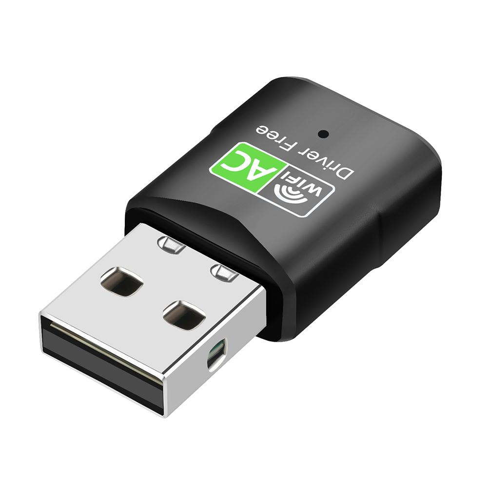 600M USB WiFi Adapter Dongle Plug and Play 2.4GHz 5.8GHz Dual Band WiFi Receiver Compatible with Windows Vista/XP/Win7/8/10/11