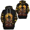 Jesenná pánska mikina s kapucňou kostra mikina s 3D potlačou pre mužov halloween hororová košeľa teplá streetwear športová bunda hip hop topy