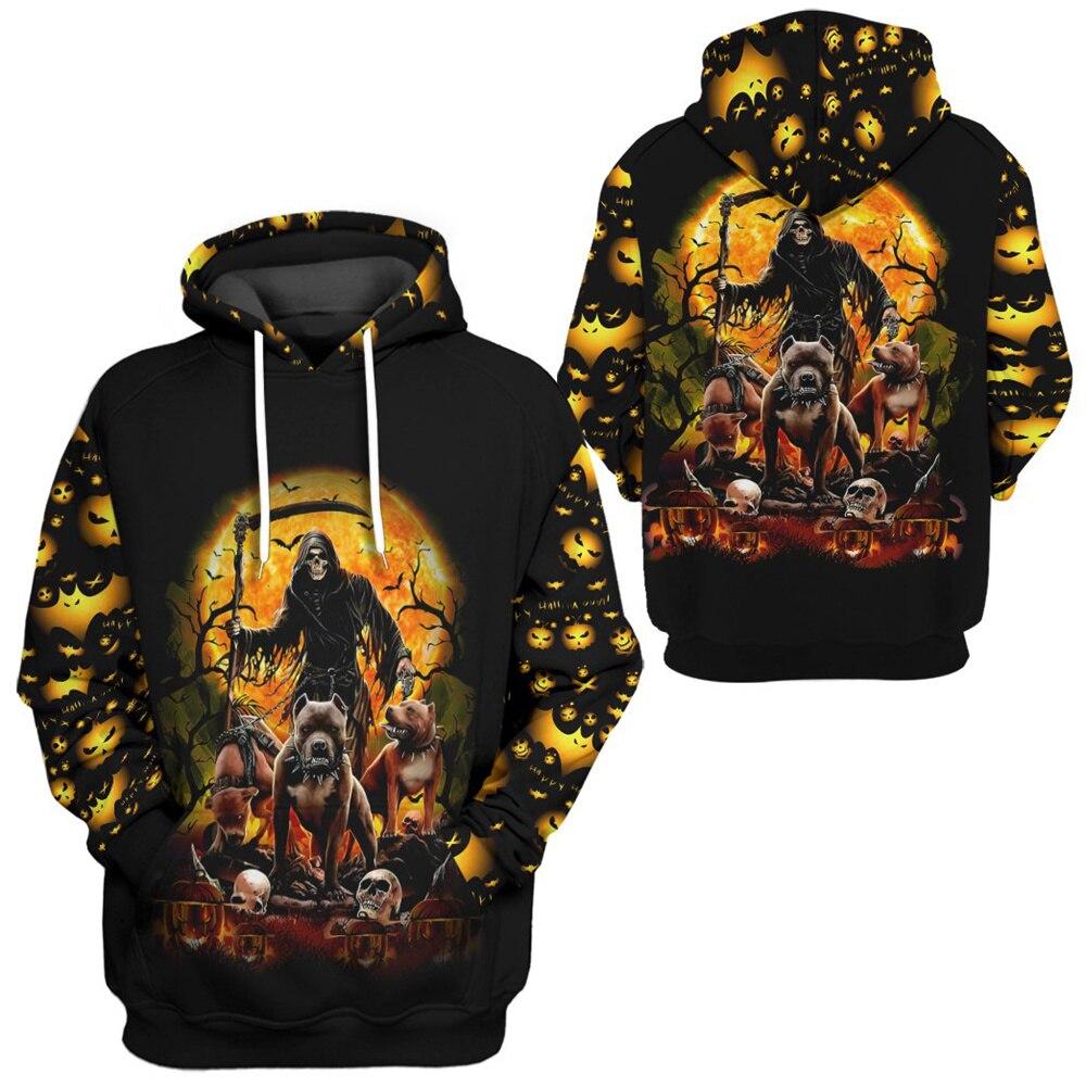 Jesenná pánska mikina s kapucňou kostra mikina s 3D potlačou pre mužov halloween hororová košeľa teplá streetwear športová bunda hip hop topy