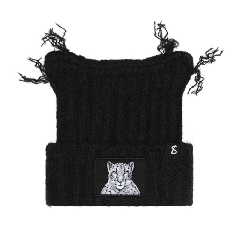 

BLACK SANDS Animal Wappen Leopard (Black and White) Tassel Earring BLACK_Free