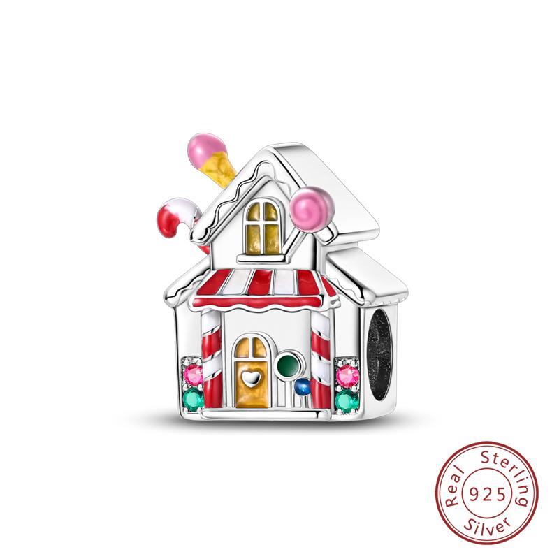 New Winter Charms Bead Copper Snowflake Snowman Penguin Deer Dangle Fit Bangle Bracelet Necklace Diy Jewelry