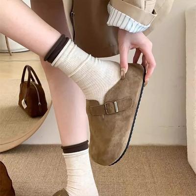 Birkenstock Shoes Bag Head Half Slippers Outer Wear Spring and Summer New Flat Casual Birkenstock Retro Muller Shoes