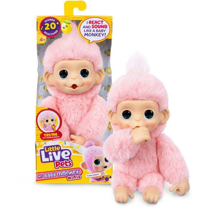 Peluche - LITTLE LIVE PETS - Il mio mini cucciolo scimmietta - Rosa - Dai 4 anni