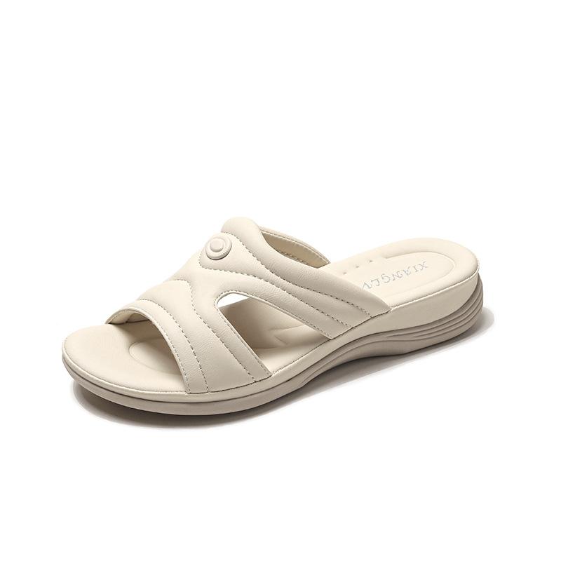 Neue Damen-Hausschuhe mit dicker Sohle treten in Scheiße, Mason Sommerkleidung, hochwertige Reise-Strandfußsandalen