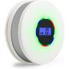 Combination Smoke Carbon Monoxide Alarm Detector, Battery-Operated Smoke and CO Alarm with Digital Display