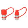 2Pcs Hydraulic Quick Couplers Flat Face 38in NPT Quick Connect Fittings Couplings with Covers for