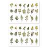 Plant Leaf Flower Themed Sticker Self Adheisve PET Sticker for Scrapbooking Journal Planner Phone Case Photo Album
