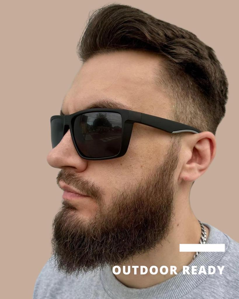 PRIVEL TR90 XXL Oversized 159mm Sports Polarized Sunglasses with Big Wide Head for Outdoor and Rubber Black Polarized Extra Large Fit Men's