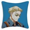 Hot Anime Jujutsu Kaisen Pillow Covers Cartoon Sofa Decorative Home Double-Sided Printing Short Plush Cute Cushion Cover