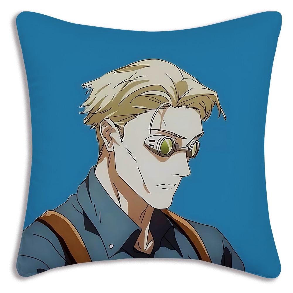Hot Anime Jujutsu Kaisen Pillow Covers Cartoon Sofa Decorative Home Double-Sided Printing Short Plush Cute Cushion Cover