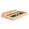 Shut The Box Dice Board Game Wooden Flaps & Dices Game 4 Players Pub Bar Party Supplies Family Entertainment for Kids & Adults