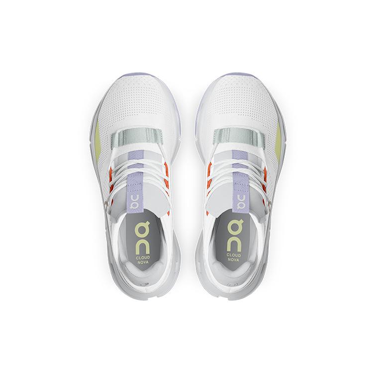 On Running Cloudnova White Glacier Grey Lavender Women's 26.98982