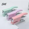 Ergonomic Stapler for Paper Mini Handheld Stapler, with Curved Design Macaron Creative Gift Teachers Colored Compact Metal Daily Document Organization