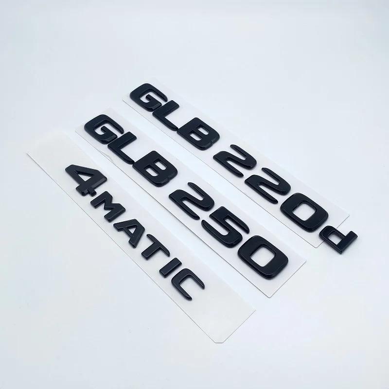 After 2017 Black Silver Letters Emblem Badge for Mercedes Benz W247 GLB220d GLB250 4Matic Car Styling Trunk Nameplate Sticker LZ4
