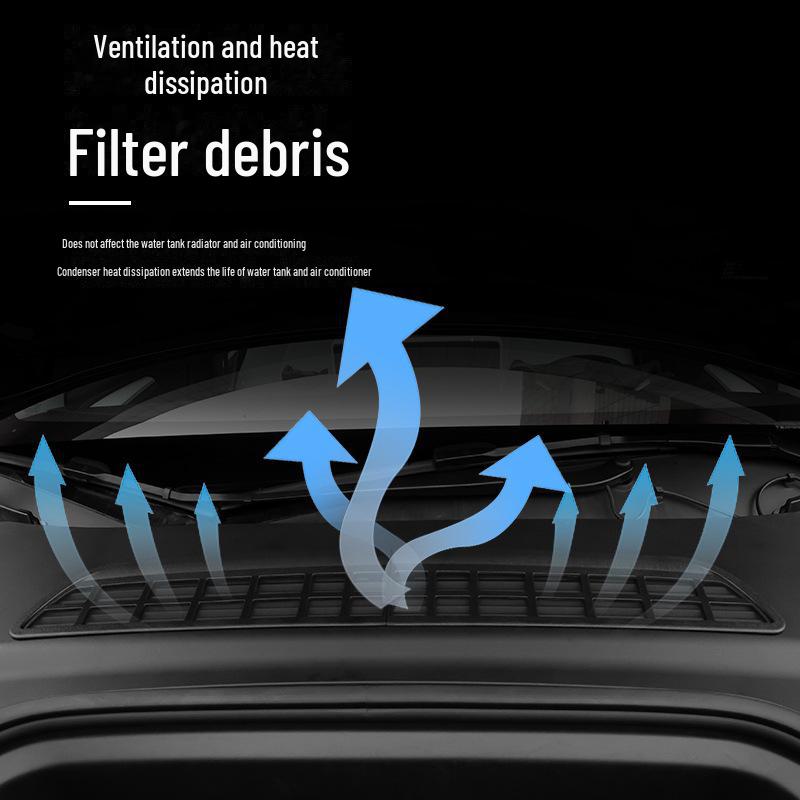 Ochrana vstupu vzduchu Tesla Model Y: Modifikátor filtračních prvků a sítí proti hmyzu.