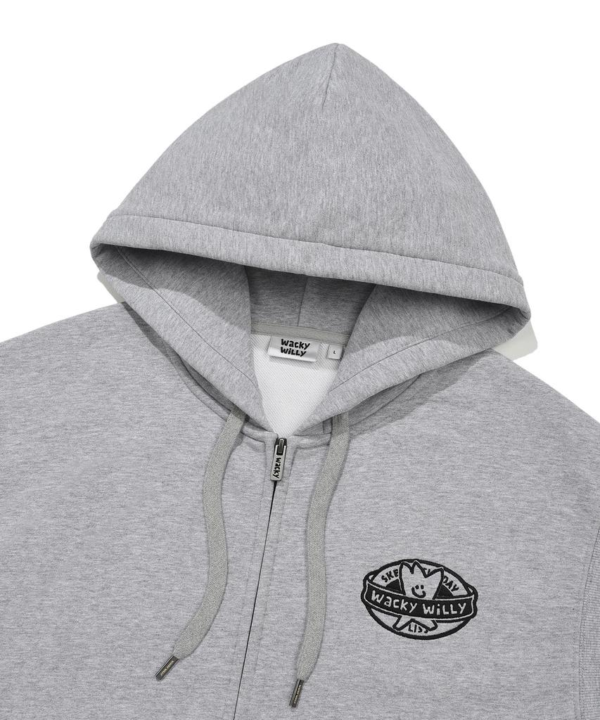 Wacky Willy Kiki Sleeveless Zip-Up Hoodie Gray