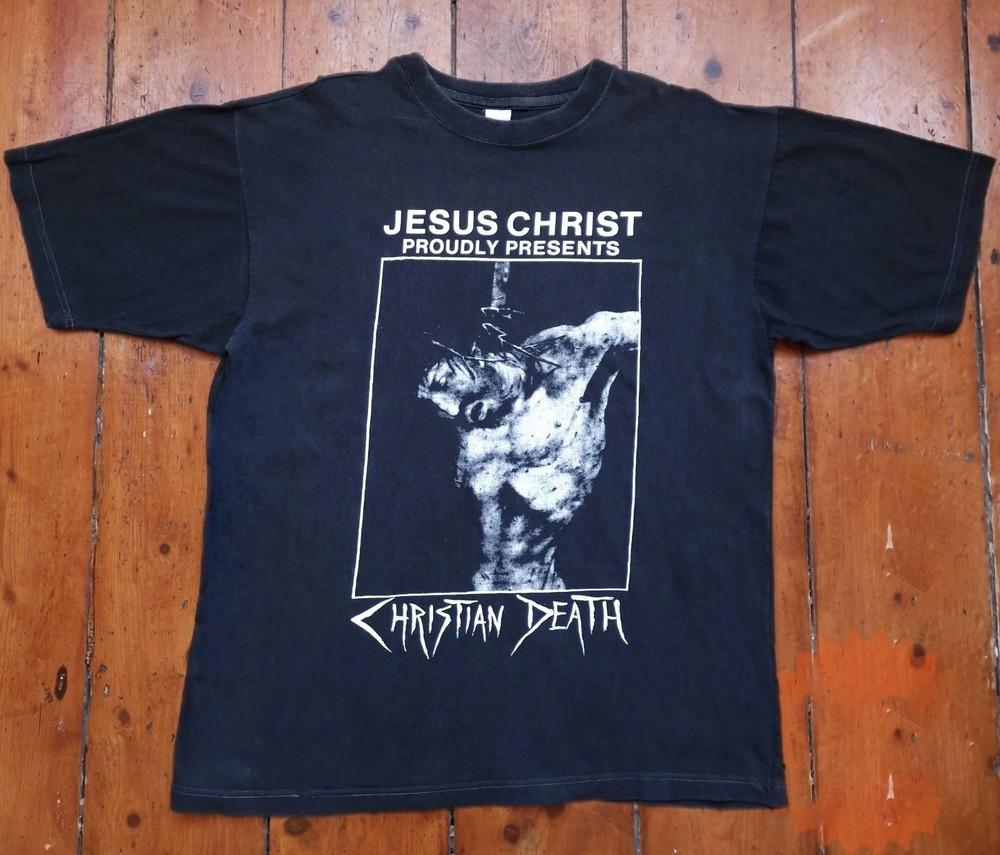 

1987 Christian Death Jesus Christ З гордістю представляє Футболка S-5XL Comfort Colors Унісекс Футболка S