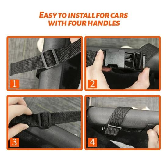 Samochodowa Siatka do Przechowywania na Suficie Wisząca Torba z 4 Zapięciami Podwójna Warstwa Siatki 9 Wzmocnionych Pasków Siatka do Bezpiecznego Przechowywania Lekkich Przedmiotów