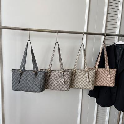 Große Tragetasche für Damen, lässig, Retro-Print, Achseltasche mit einer Schulter, Pendlertasche, einfache und modische Handtasche