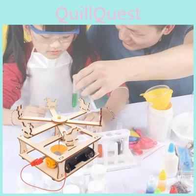 Carusel Rotativ din Lemn DIY, Stem, Jucărie Educațională Pentru Copii, Experiment Științific Făcut Manual